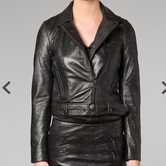Muubaa Jackets & Blazers - Muubaa Midnight Tiny Stud Biker Muubaa Jackets & Blazers - Muubaa Midnight Tiny Stud Biker